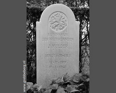 Militair Ereveld Grebbeberg, graf van sergeant Jan Mulder