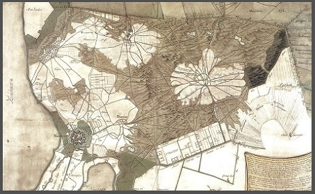 Kaart van het Gooi (1723) door Maurits Walraven