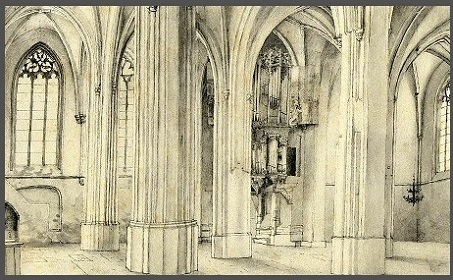 Rhenen, interieur van de Cunerakerk