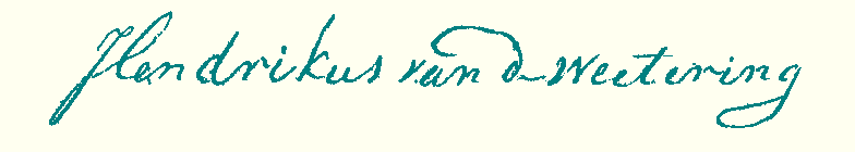 handtekening H.J. van de Wetering