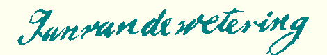 handtekening J. van de Wetering