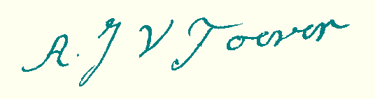 handtekening A.J. van ’t Oever