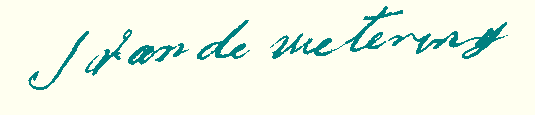 handtekening J. van de Wetering