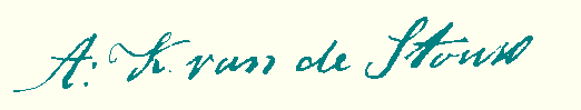 handtekening A.K. van de Stouwe