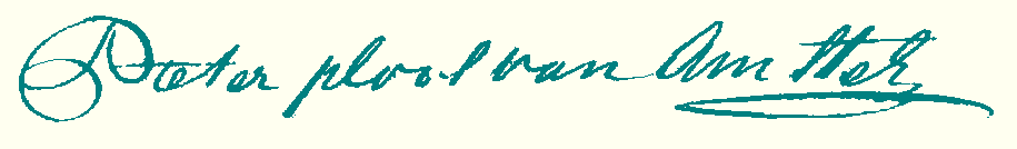 handtekening P. Ploos van Amstel