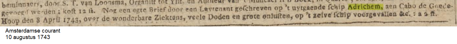 Amsterdamsche Courant, 10 augustus 1743